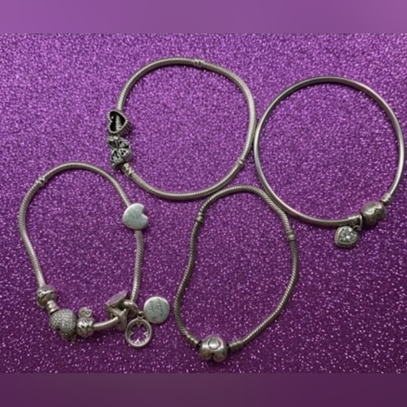 Pandora Bracelet Bundle Size 7 1/2 - Picture 1 of 12